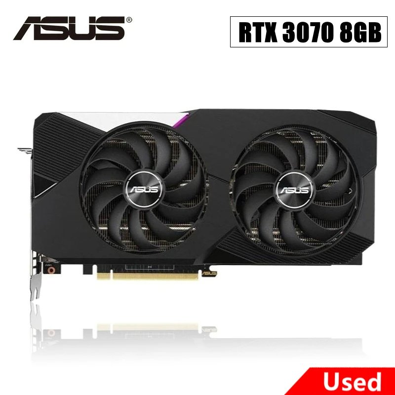 2024 Used ASUS RTX 3070 8GB GDDR6 Graphic Card 256bit